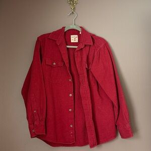 RedHead Women's Red Button-Up Top